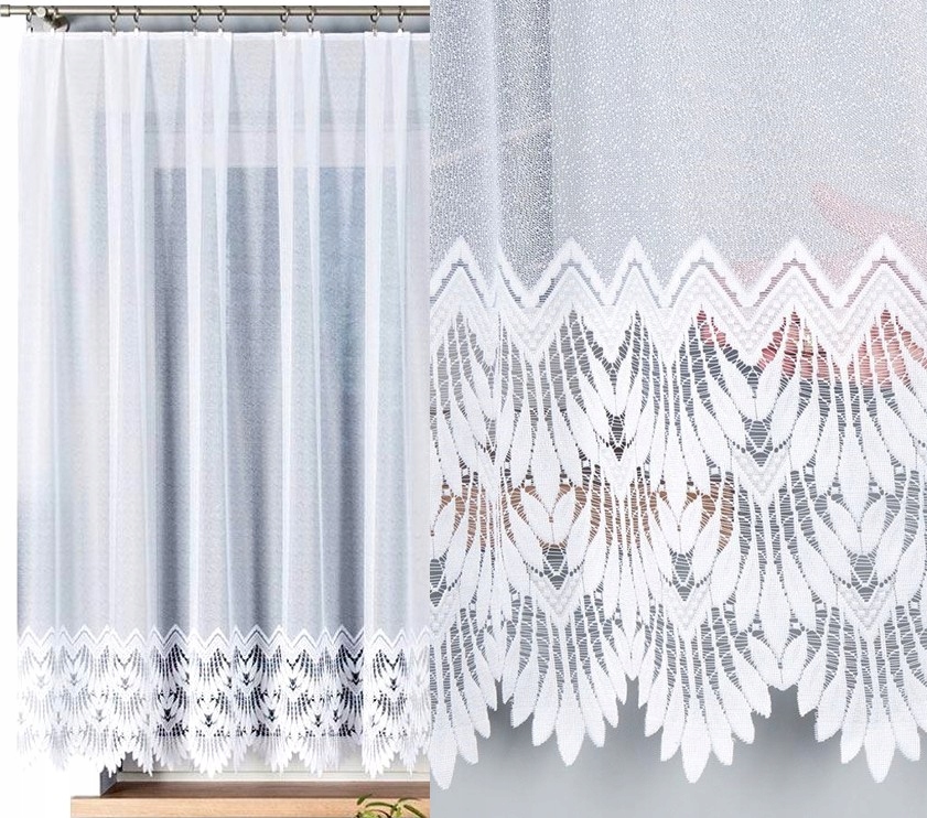Felicie 500x160cm záclona žakárová rovná vzorem (hotová) s lemem