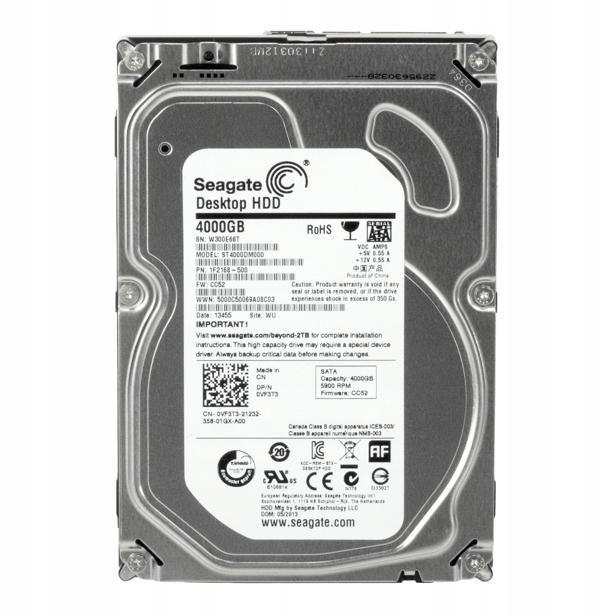 Dell 0VF3T3 4TB 5.9K 64MB Sata II 3.5'' ST4000DM000