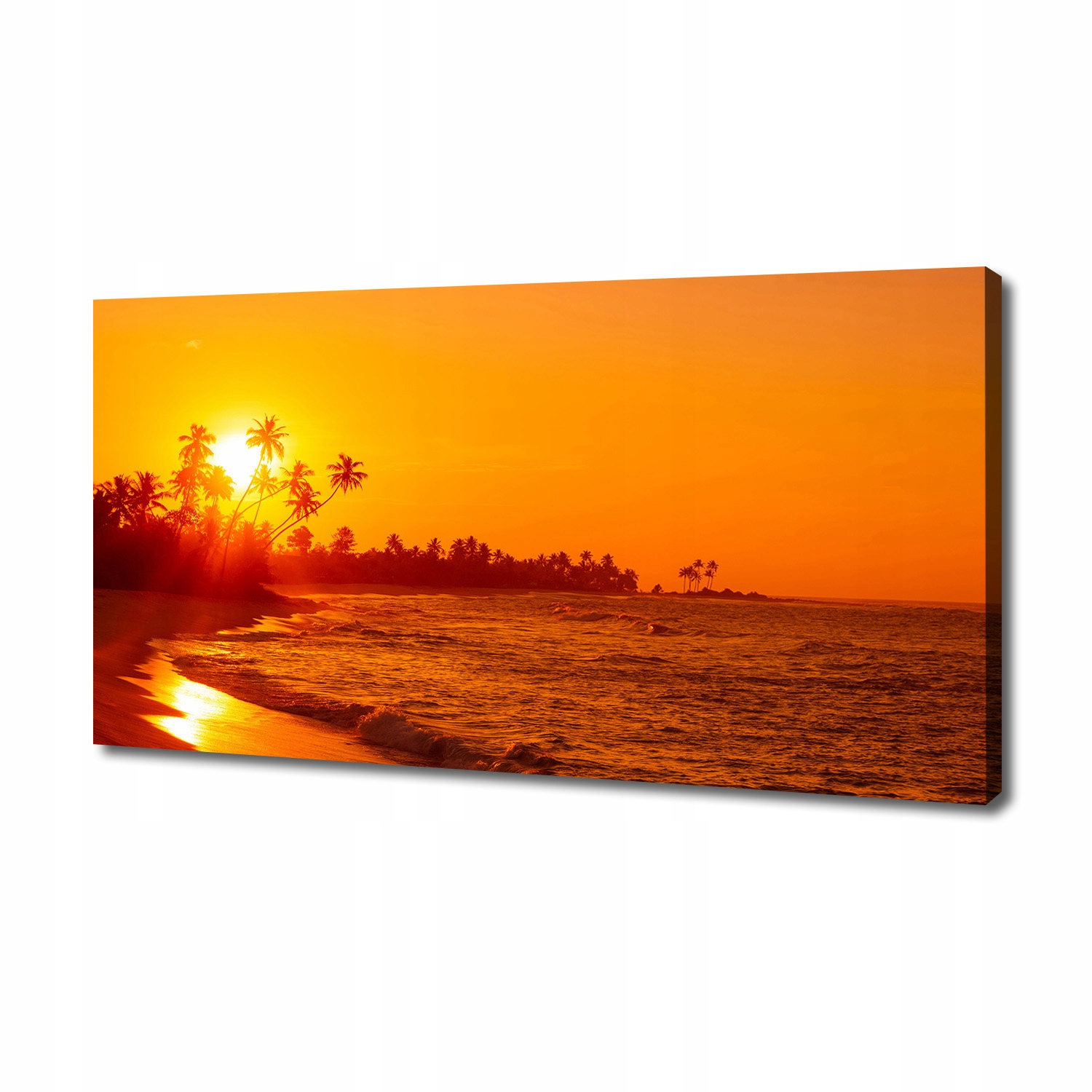 

Foto obraz na płótnie Zachód słońca plaża 140x70cm
