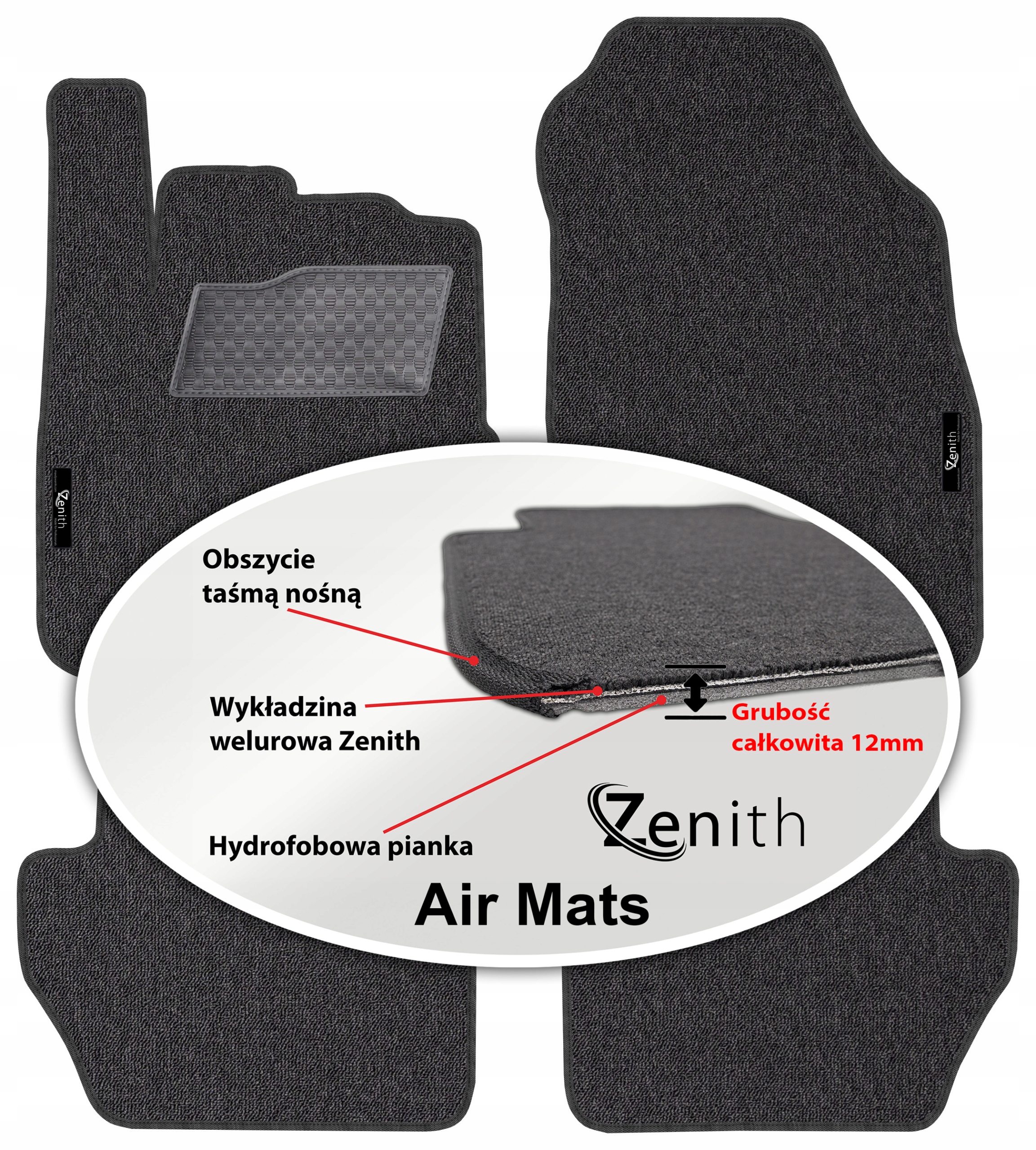 Ford Fiesta MK6 2008-2011 Velúrové koberčeky do auta Zenith Air Mats
