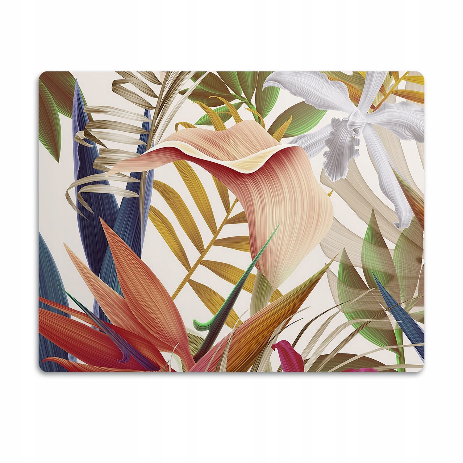 Levně Pod misku podložka pro psa Tropické rostliny 90x60 cm