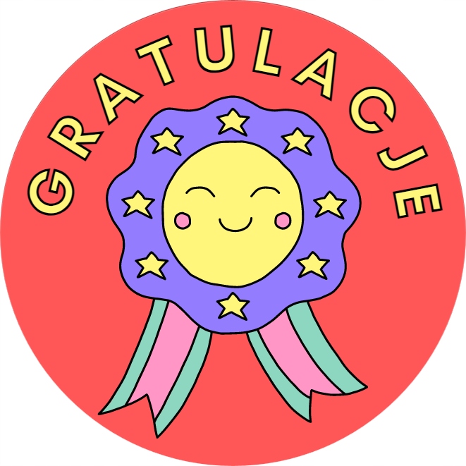

Naklejki Gratulacje Przedszkole 5 cm 60 szt