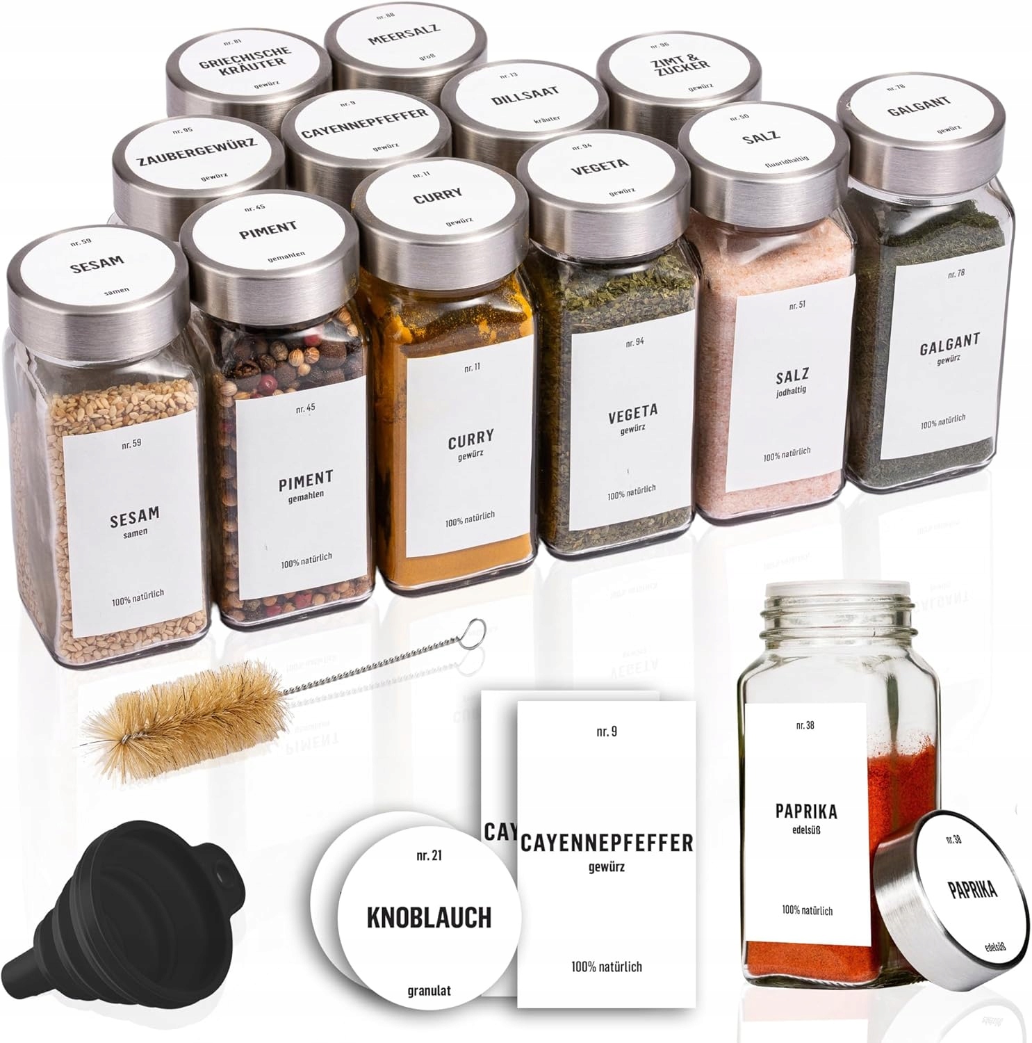 Sklenice Na Koření Sklo, Sada 12 Kusů