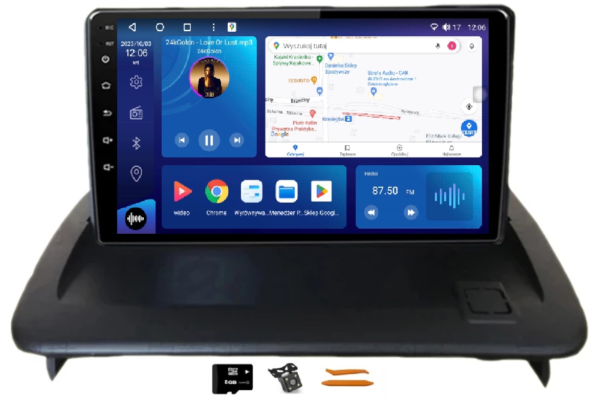 Radio Android Nawigacja XQ8250S Qled Carplay Lte Gps Dsp Volvo C70 05-13