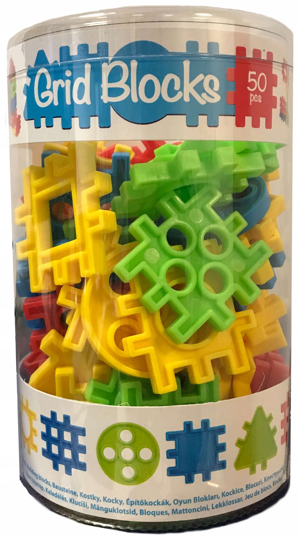 

Mochtoys Klocki Grid Blocks Kratka 50 Elementów