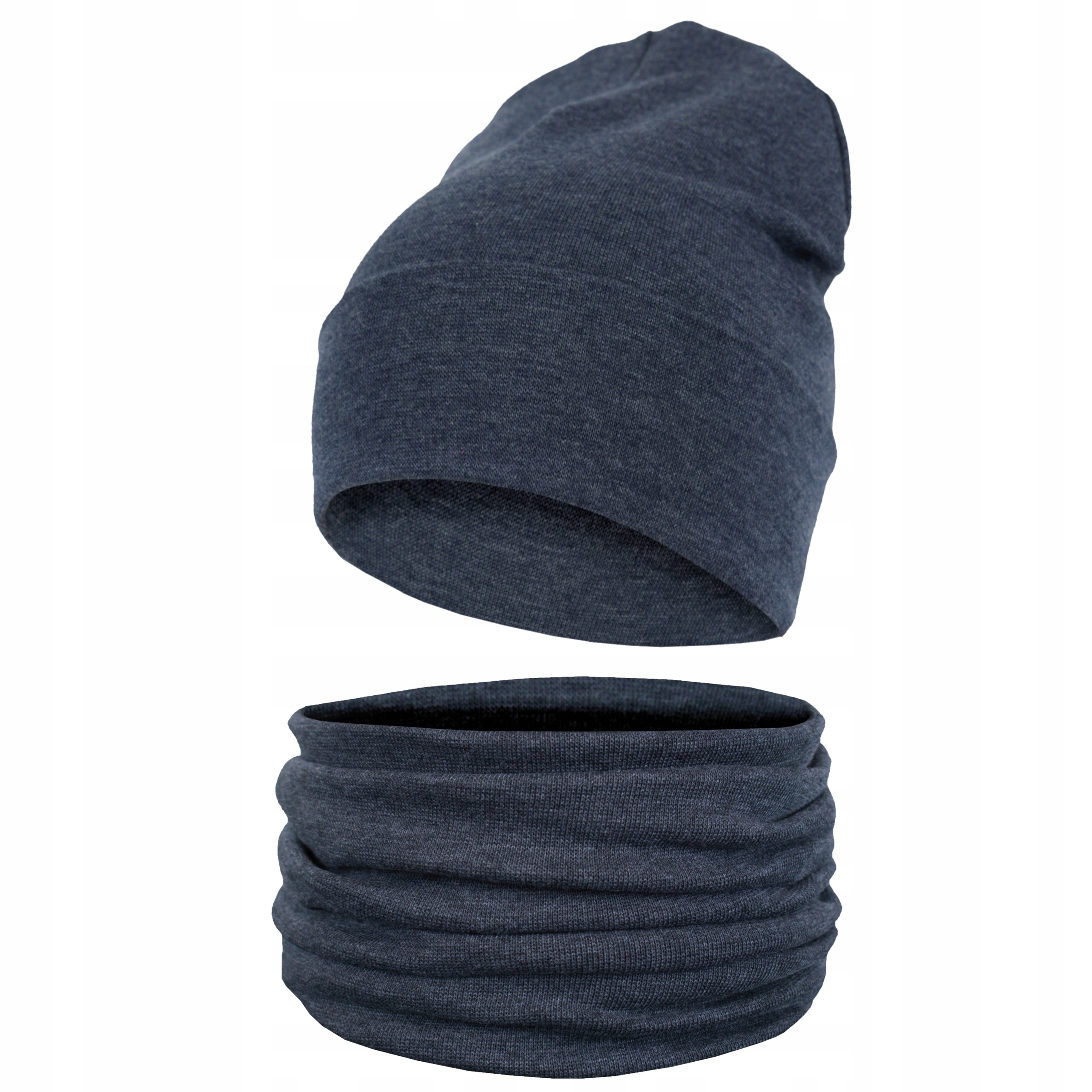 

Czapka i Komin A-r XL52-58 dwuwarstwowy Jeans Mel
