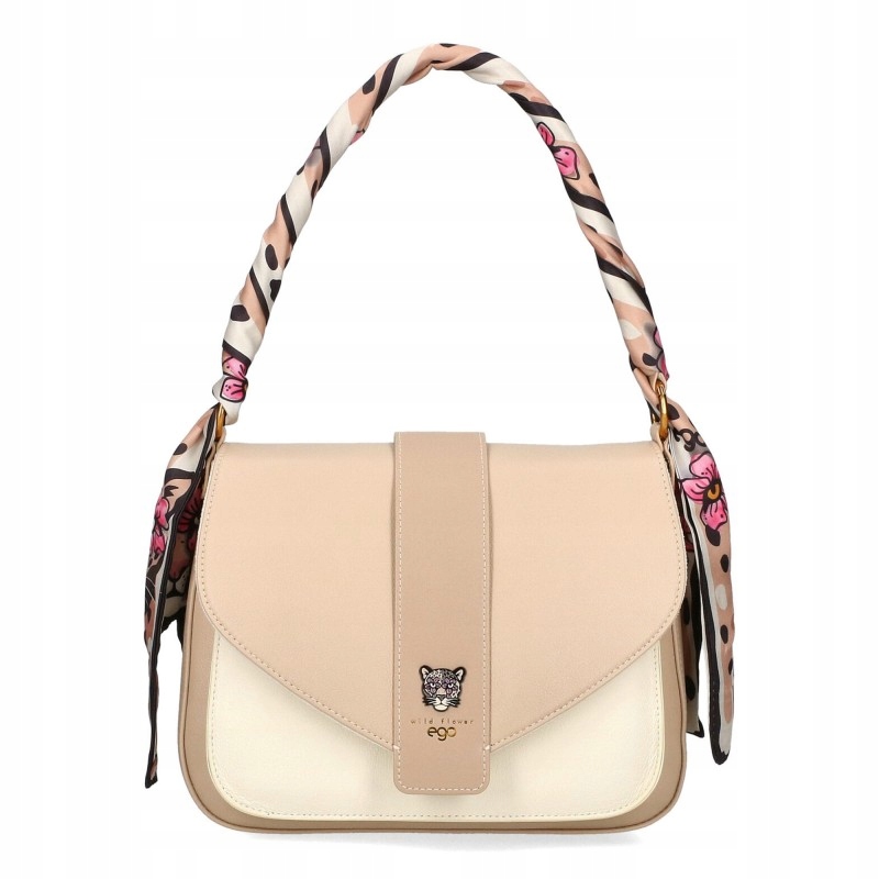 Dámská kabelka Ego kožená A5 crossbody přes rameno šátek sada