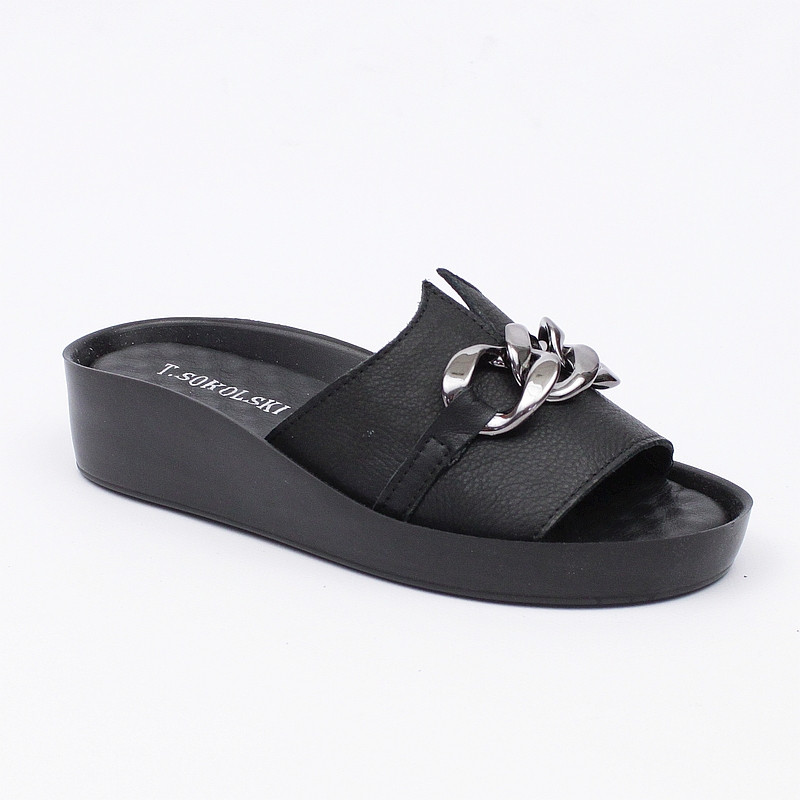 Sokolski L22-302 Černé Žabky S Řetězem vel. 41