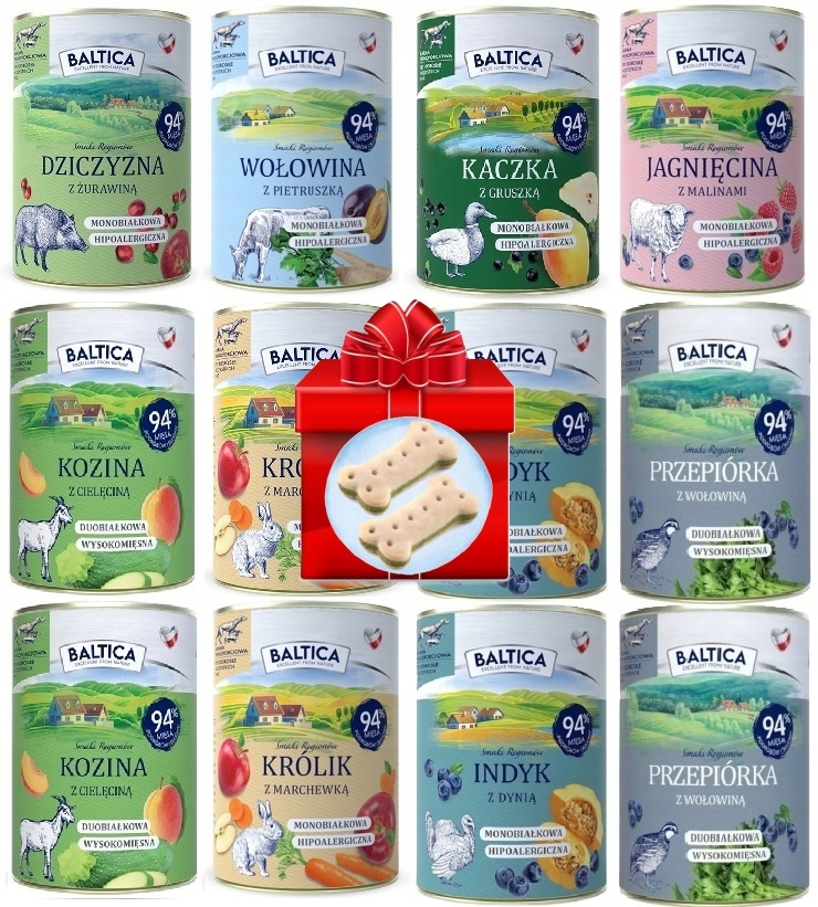 Baltica karma mokra dla psa MIX Smaków 12X400g