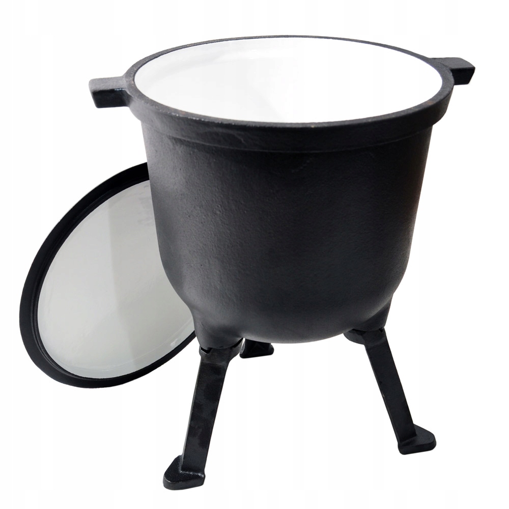 Kociołek myśliwski 4 litrów żeliwny emaliowany 4L