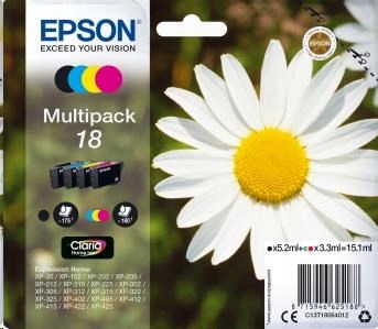Atrament Epson Multipack 4-farebný "Daisy" 18 Claria Home Ink C13T18064012