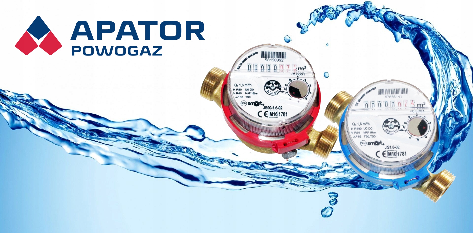 NOWY WODOMIERZ LICZNIK WODY ZIMNEJ 1/2 2,5m3 LEGAL 2028 APATOR POLSKA SMART Kod producenta WODO SMART JS 2,5-02 2028