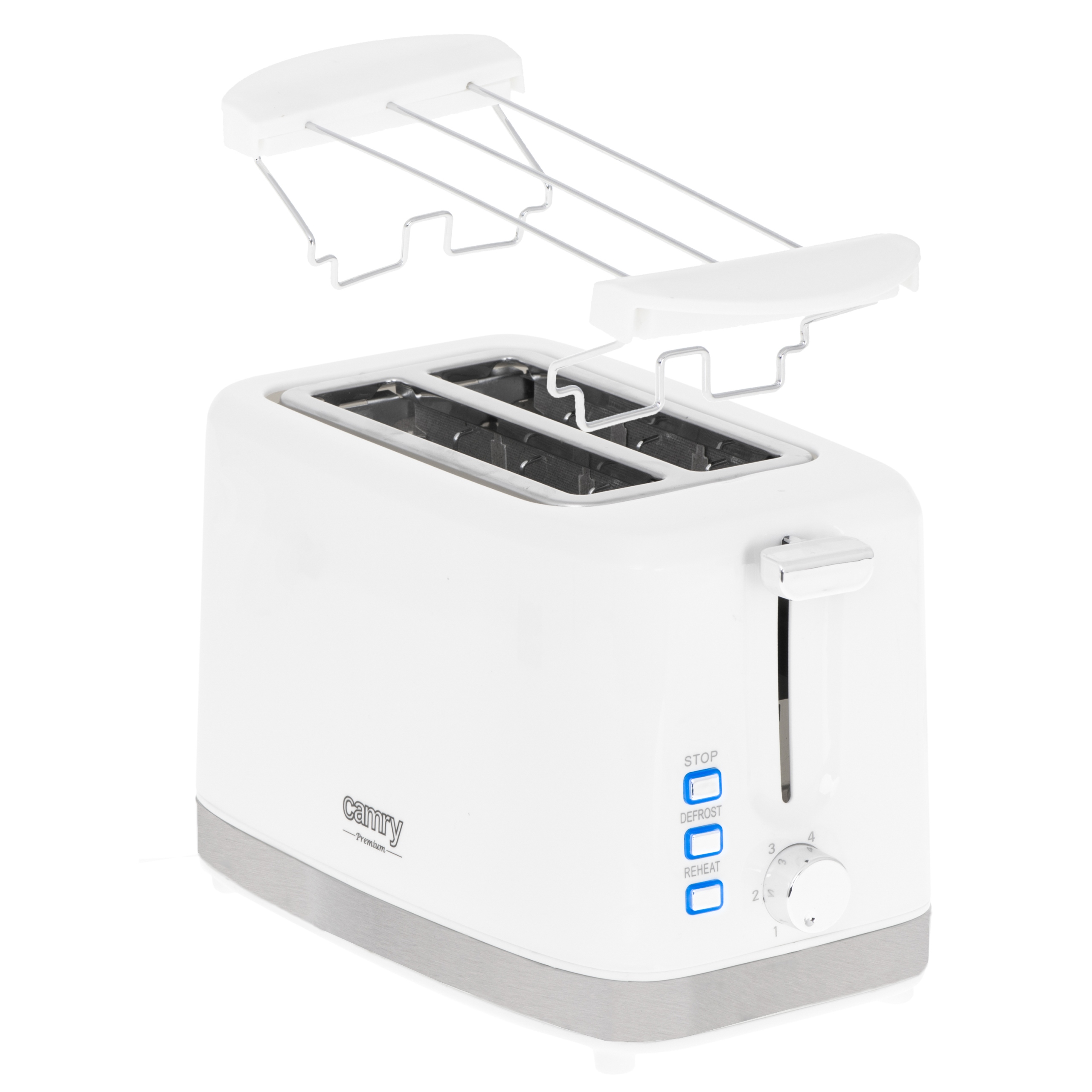 Toster CR 3219 2 kromki 900W z regulacją mocy i rusztem