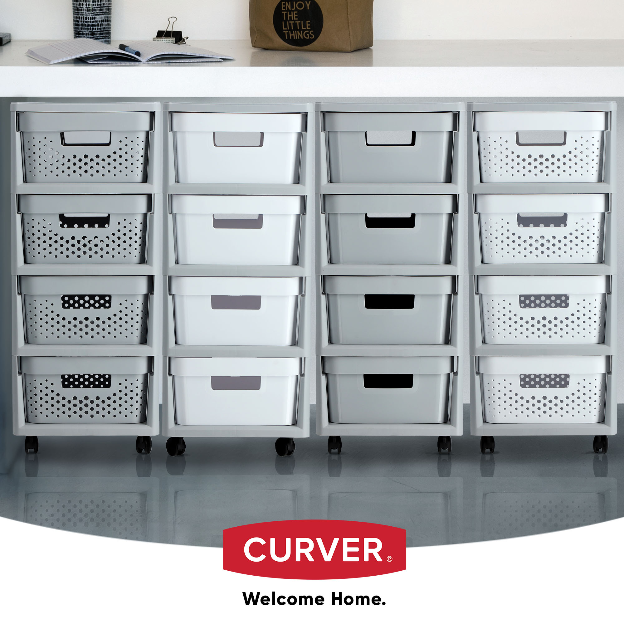 CURVER 239404 REGAŁ Z 4 SZUFLADAMI 4X11L INFINITY Wysokość mebla 69 cm