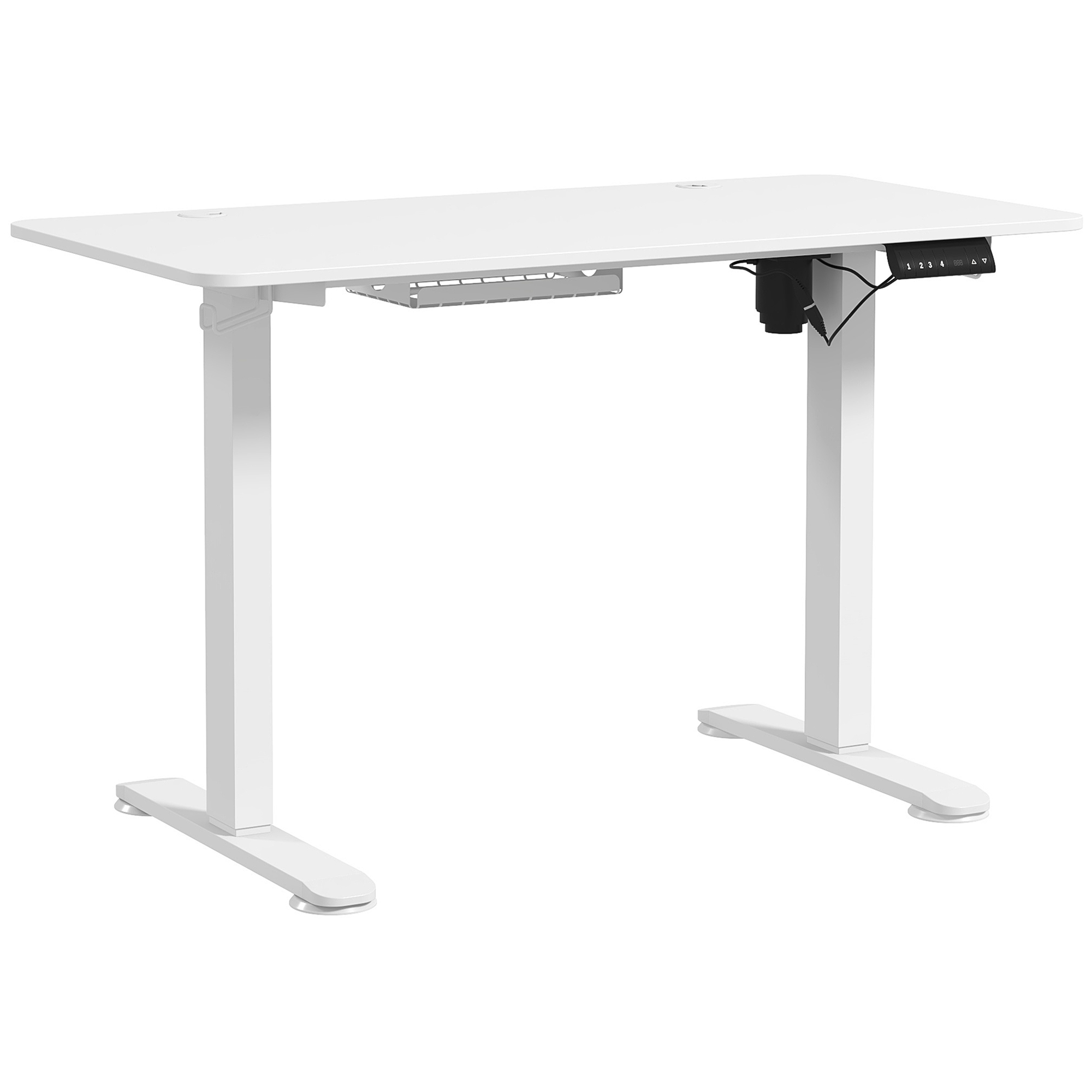 Biurko regulowane elektrycznie białe 120 x 60 x 116 cm 838-427V90WT