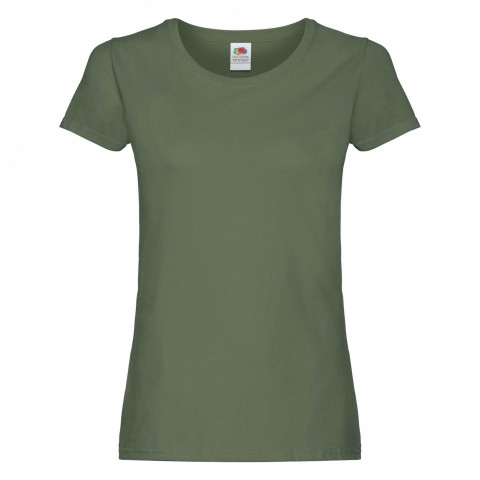 

Tshirt damski koszulka Fruit of Loom oliwka L