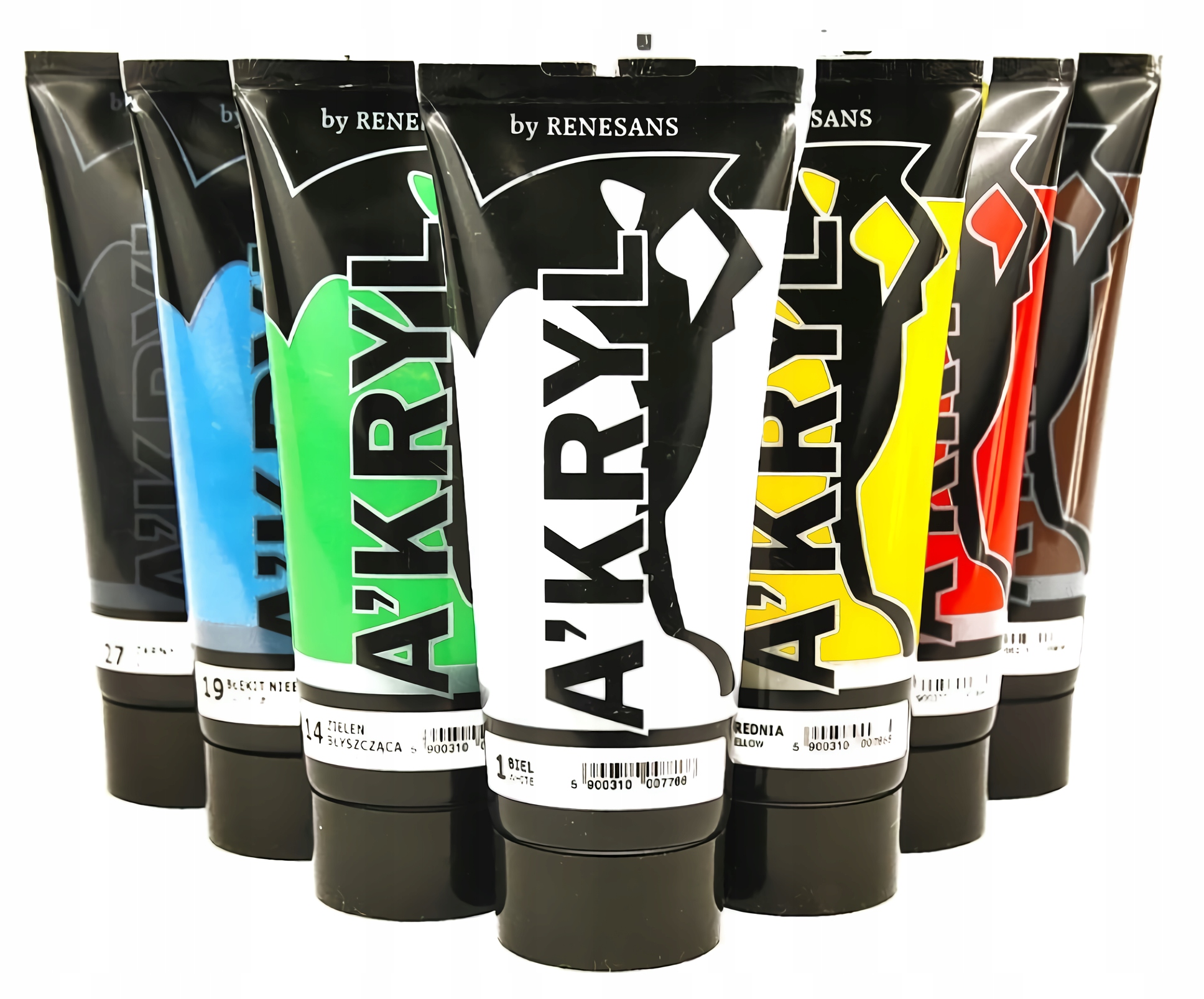 Akrylové barvy Renesans 200 Ml Sada 7 oblíbených barev barva akrylová