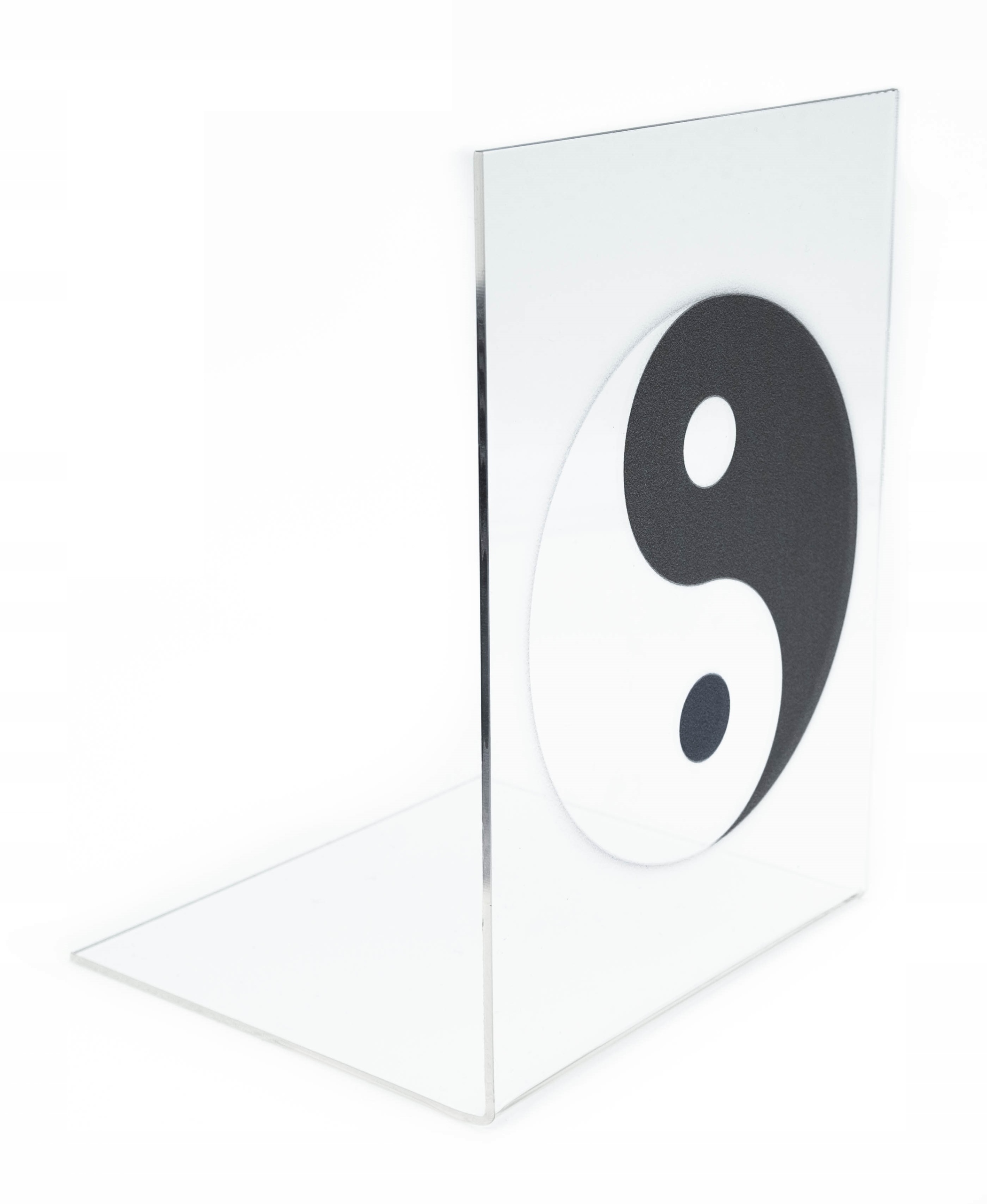 6x Podpórki do książek Stojak z Plexi Jing Jang Materiał inny