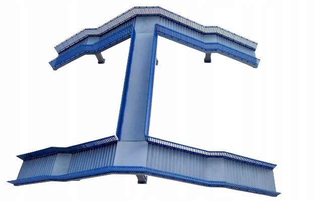 Přechod přes koleje schodiště v měřítku 1:87