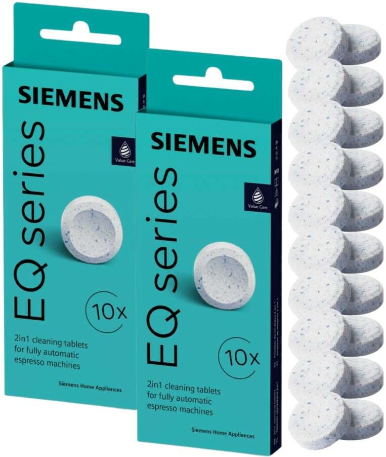 Zestaw 2x Tabletki czyszczące do ekspresów Siemens TZ80001B 20 sztuk
