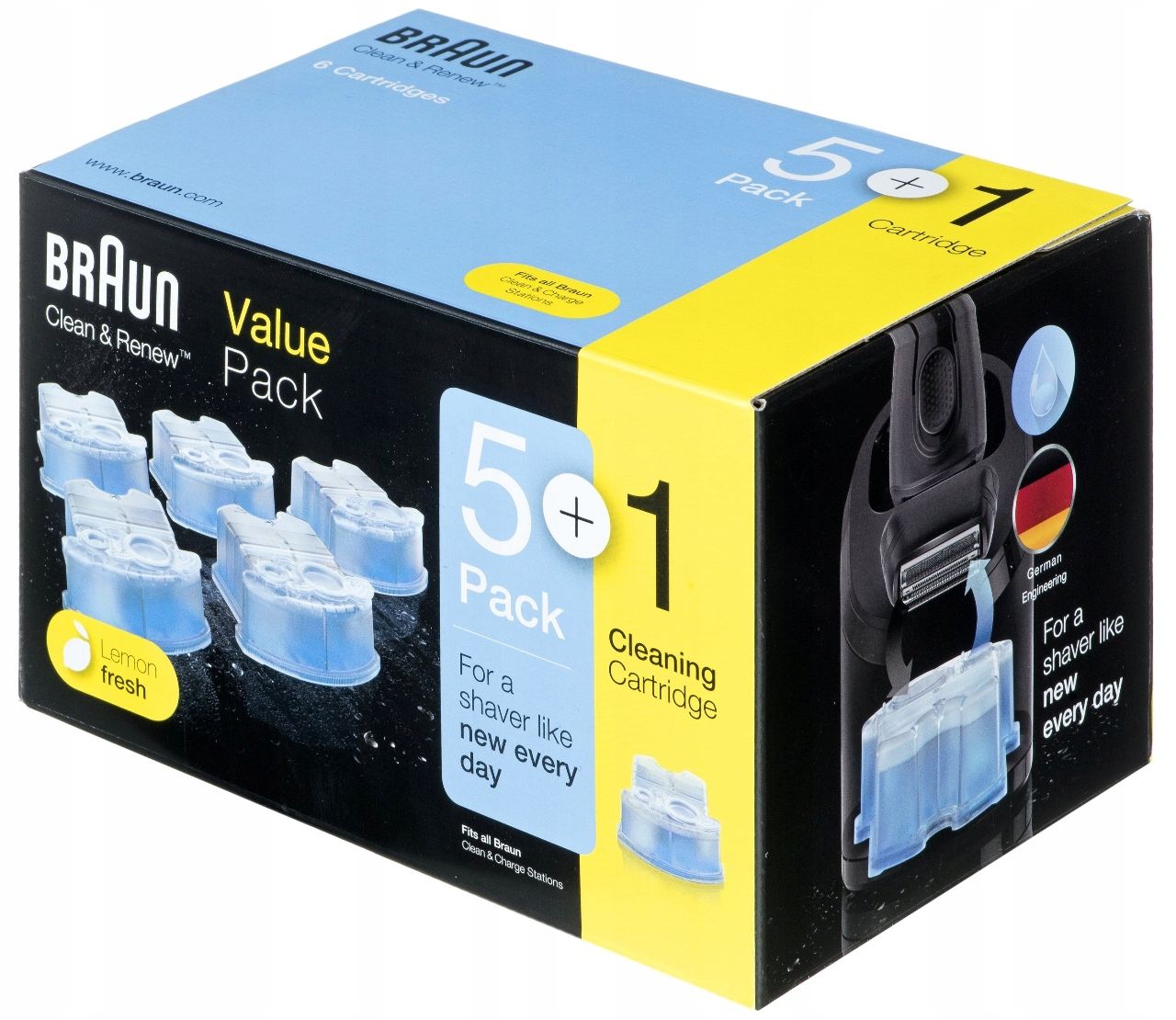 

Wkłady do golarek Braun CCR5+1 6szt. Clean Renew