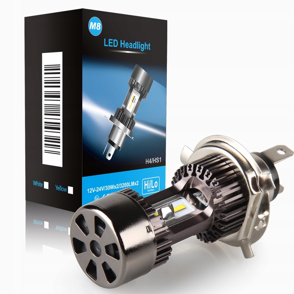 Светодиодные лампы мотоцикл скутер QUAD H4 HS1 3200LM 30W вентилятор радиатора
