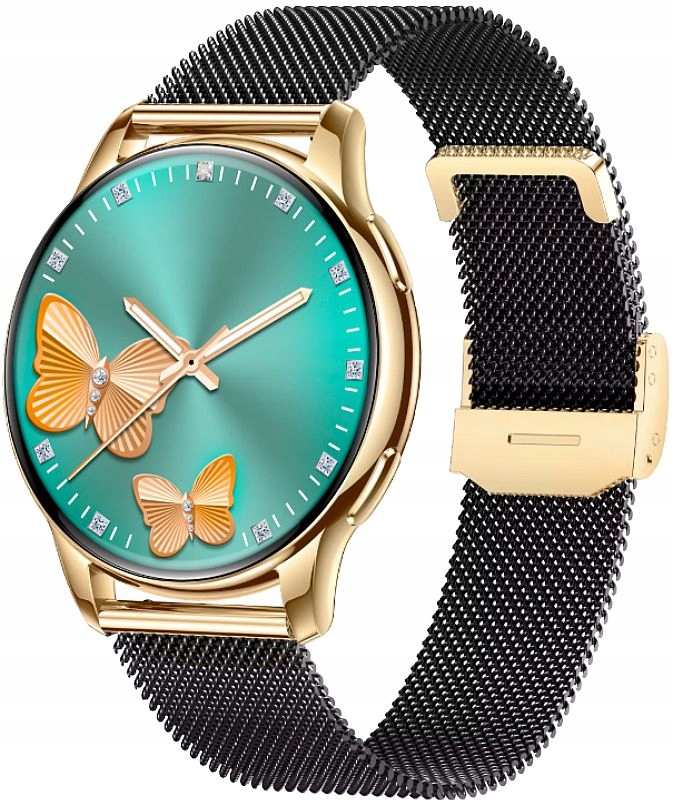 Złoty Damski Smartwatch Rubicon RNCF30 Połączenia Puls Kroki Sen