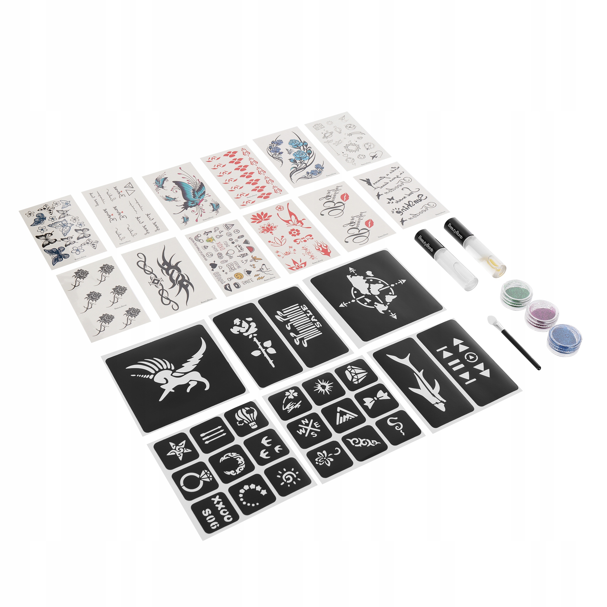 LT394 ZESTAW DO ROBIENIA TATUAŻY ZMYWALNE TATUAŻE