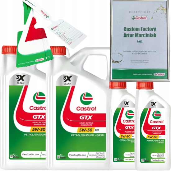 CASTROL GTX 5W30 RN17 12L OLEJ SILNIKOWY RENAULT + ZAWIESZKA