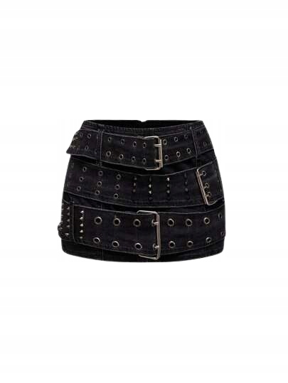 Shein Černá Rovná Sukně S Pruhy 38 1HA