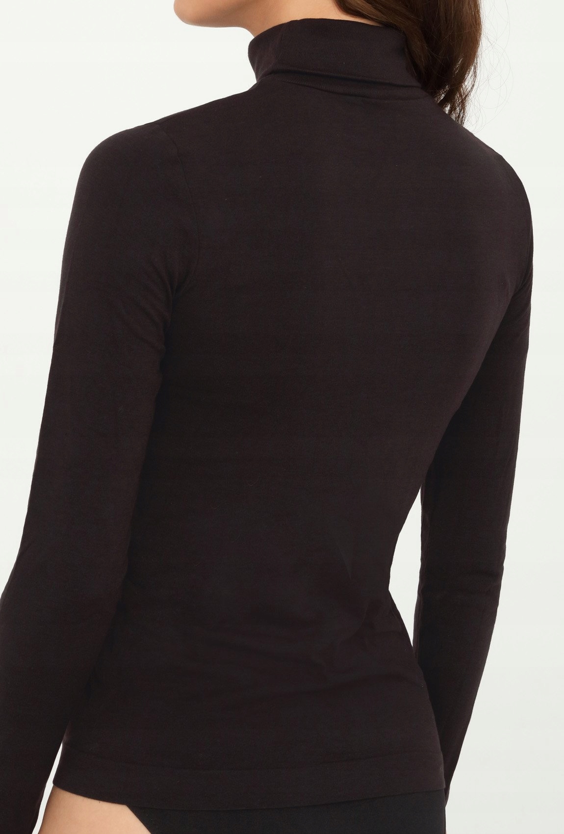 GATTA KEEP HOT czarny klasyczny golf damski, M Wzór dominujący bez wzoru