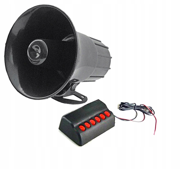 K6V37 MEGAFON SYRENA SAMOCHODOWA 12V 6 TONÓW 6 TON