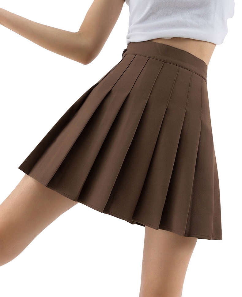 SPÓDNICA PLISOWANA MINI SPÓDNICZKA Z PODSZEWKĄ Rozmiar L