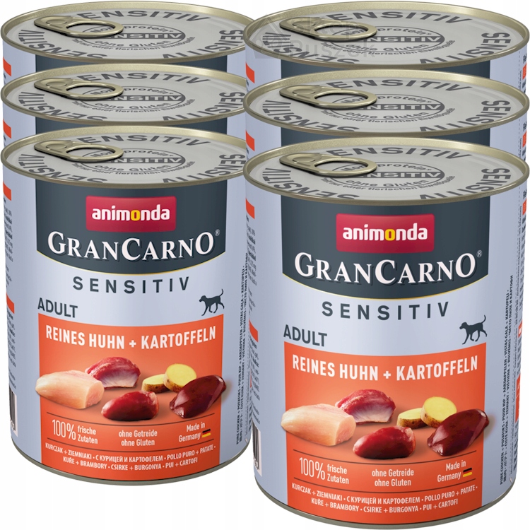 Animonda GranCarno Sensitiv konzerva Set 6 x 800 g – Kuře brambory