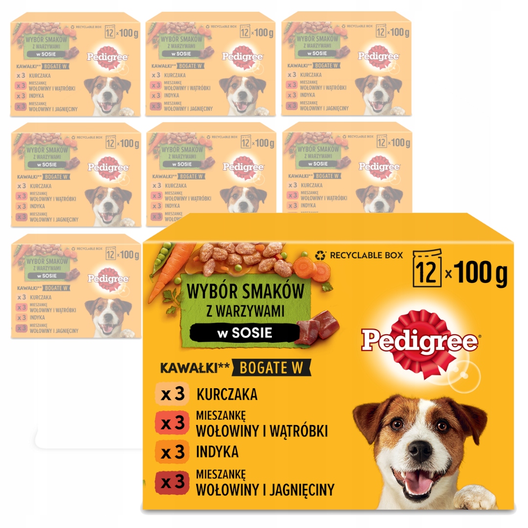 Pedigree Selection of Flavours Se Zeleninou 84x100g Vlhké Krmivo v omáčce