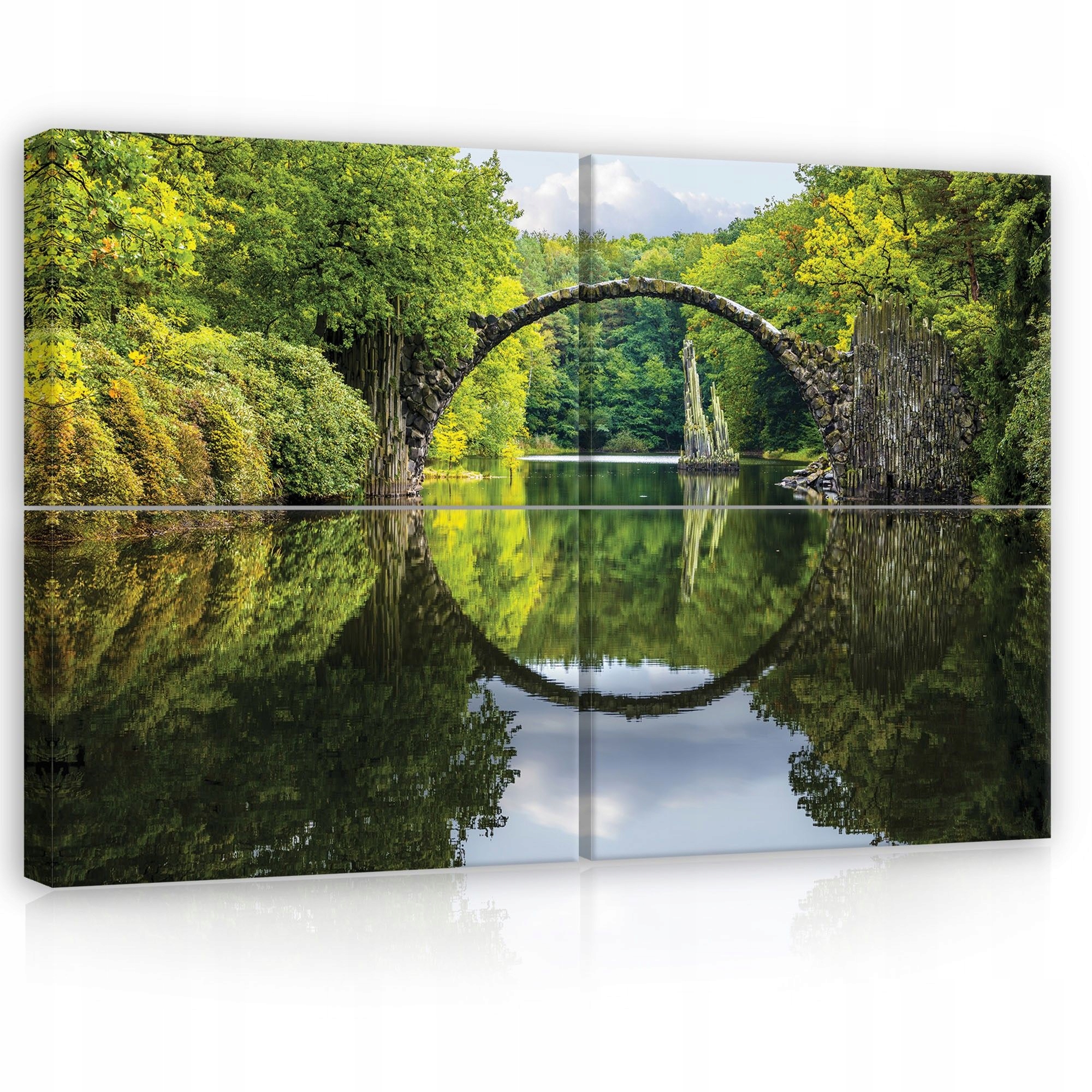 Obraz 120x80 Diabolský most Rakotzbrucke Kromlau Nemecko odraz zrkadlo voda