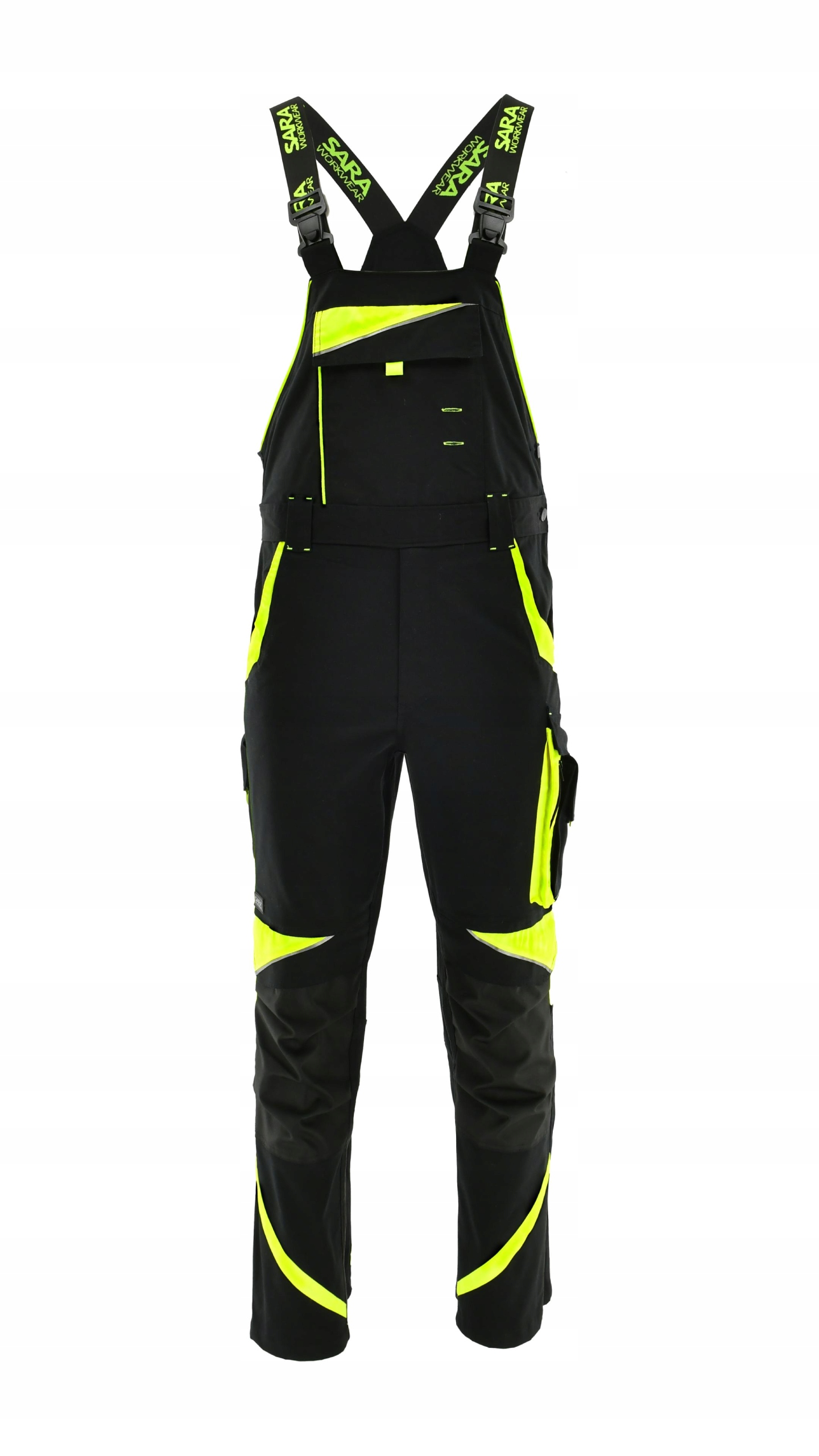 Spodnie robocze ogrodniczki Neoflex Elastyczne Stretch odblaskowy 62 XXL