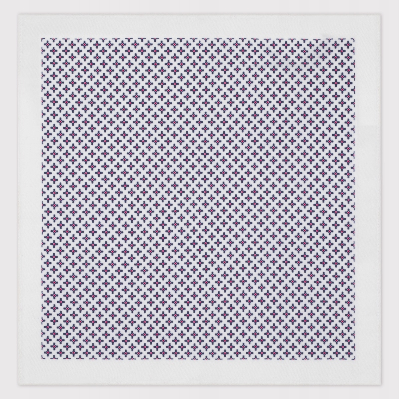 Bílý pánský kapesníček s jemným vzorem Pako Lorente One Size