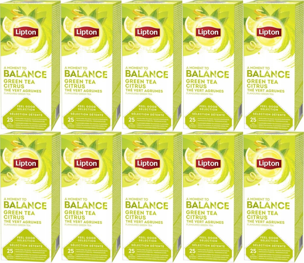 Herbata zielona Lipton Classic cytrynowa 250szt