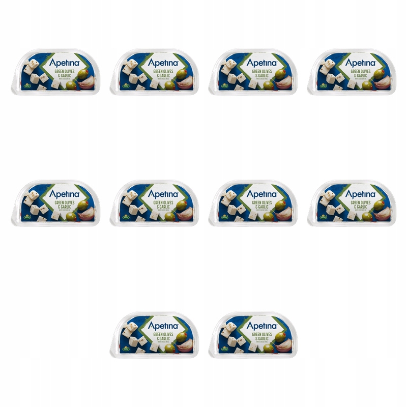 Apetina Snack z Zielonymi Oliwkami i Czosnkiem 100g X10