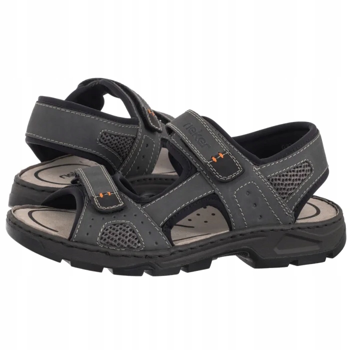 Pánské letní pohodlné sandály Rieker Šedé 26156-47 Grey