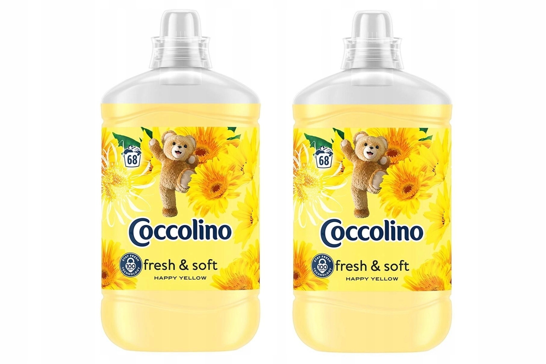 Płyn Do Płukania Tkanin Coccolino Fresh&Soft Happy Yellow 2x1,7L 136 Prań
