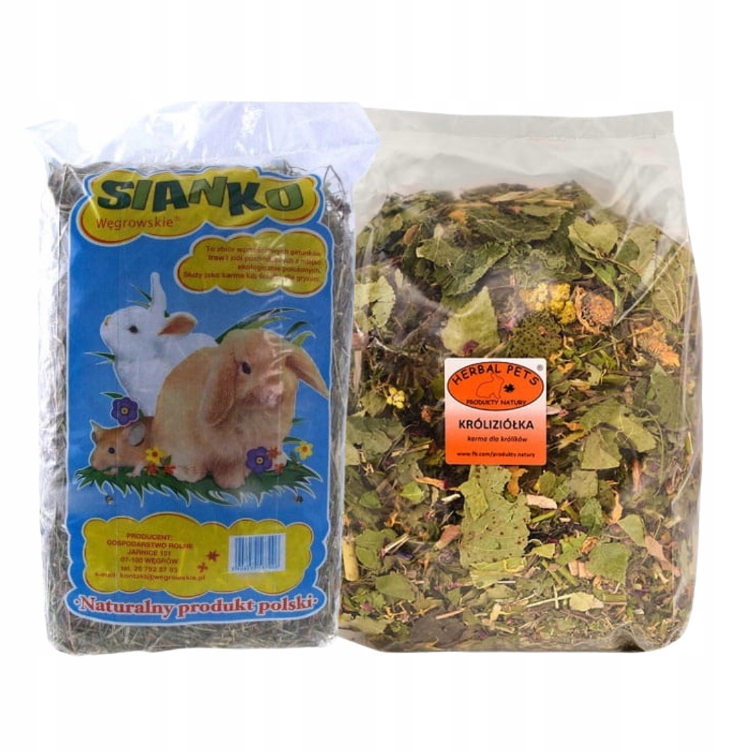 Herbal Pets králičí maso 800 g Maďarské seno 1 kg pro králíka