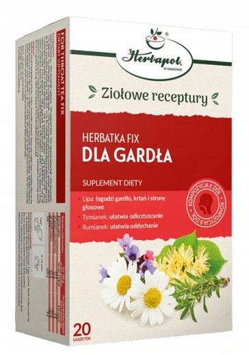

Herbatka Dla Gardła Lipa Tymianek Rumianek