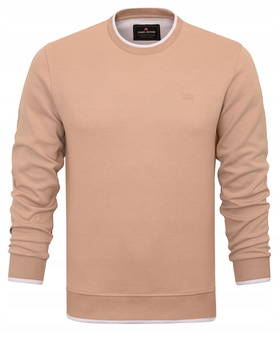 Pánská mikina bez kapuce basic bavlněná tepláková Asher L