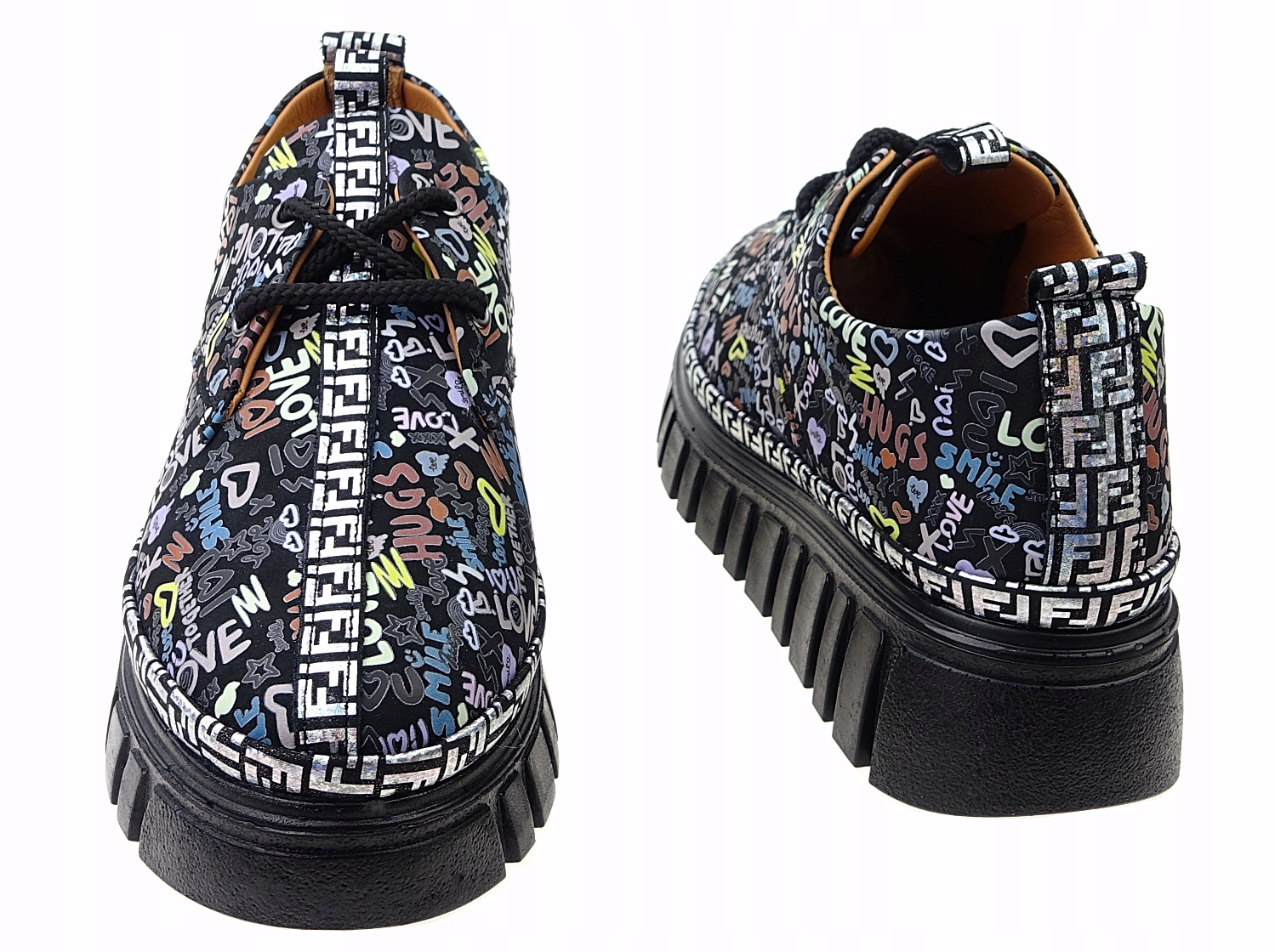 Venezia półbuty platformy R032LEM3OSP047 multi, skóra NEW 36 Model R-032-LEM-3O-SP047 multi