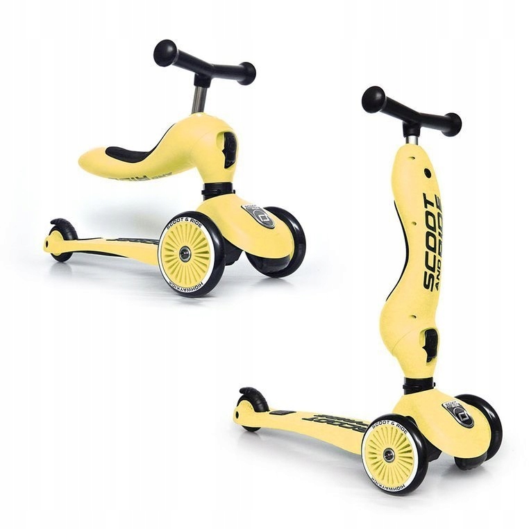 Scootandride Highwaykick1 Lemon Hulajnoga i Jeździk 2w1 dla dzieci 1-5