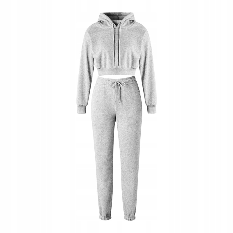 LUŹNY DRESOWY KOMPLET MODNY DRES STYLOWY SZARY Model Luźny Komplet Dresowy