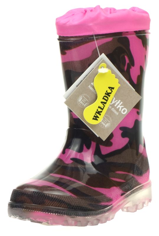 Kalosze Dziecięce WOJTYŁKO Moro Ściągacz 32 Długość wkładki wew. 20.7 cm