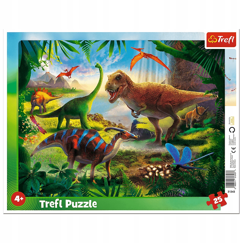

Puzzle Ramkowe 25 El Dinozaury, Trefl 31343